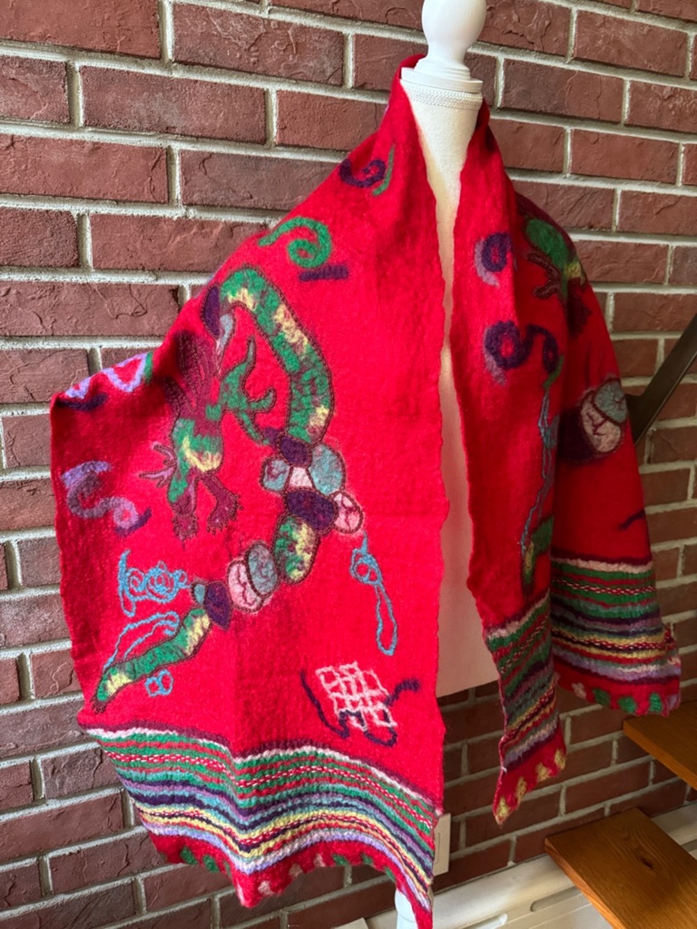 Ralph Lauren  2005 RLX Limited Wool Blend Wrap Throw 21”x75” Handmade in Uruguay